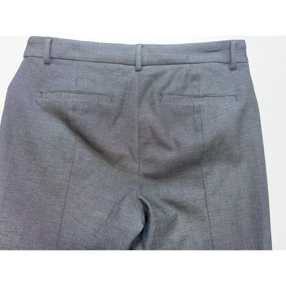 Express Womens Dress Pants Size 10S Gray Stretch Mid Rise Skinny Leg Flat Front